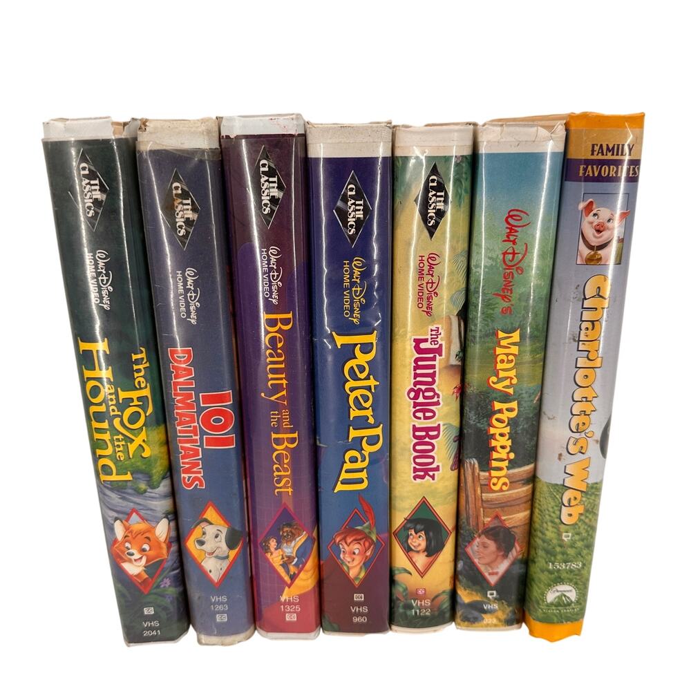 Walt Disney the Classics Vintage Set Lot of 7 VHS Tapes Movies